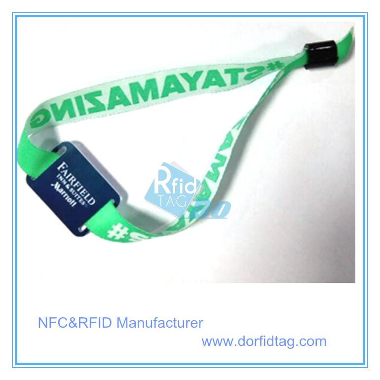 Ticketing system MIFARE DESFire EV1 4K RFID Woven Wristband Bracelet
